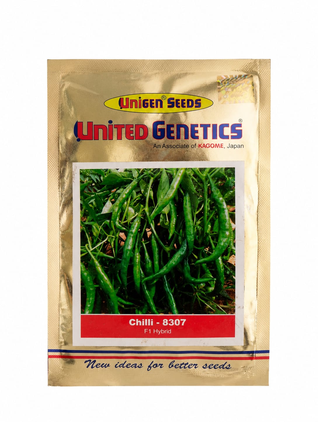 United Genetics Chilli-8307 Chilli Seeds - (Mirchi Seeds) For Fresh Market And Processing Purpose, High Pungent