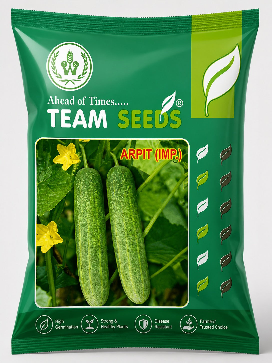 Team Seeds F1 Hybrid Arpit Cucumber Seeds (KHEERA) Early High Yield Variety