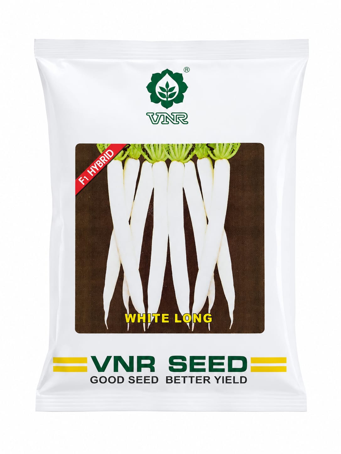 VNR F1 Hybrid White Long Radish Seeds (MOOLI) For Outdoor