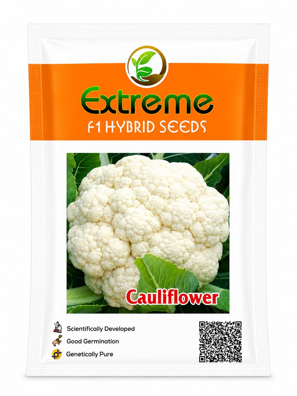 EXTREME SEEDS F1 Hybrid ROHINI Cauliflower Seeds, Best In Germination, White Curd Color