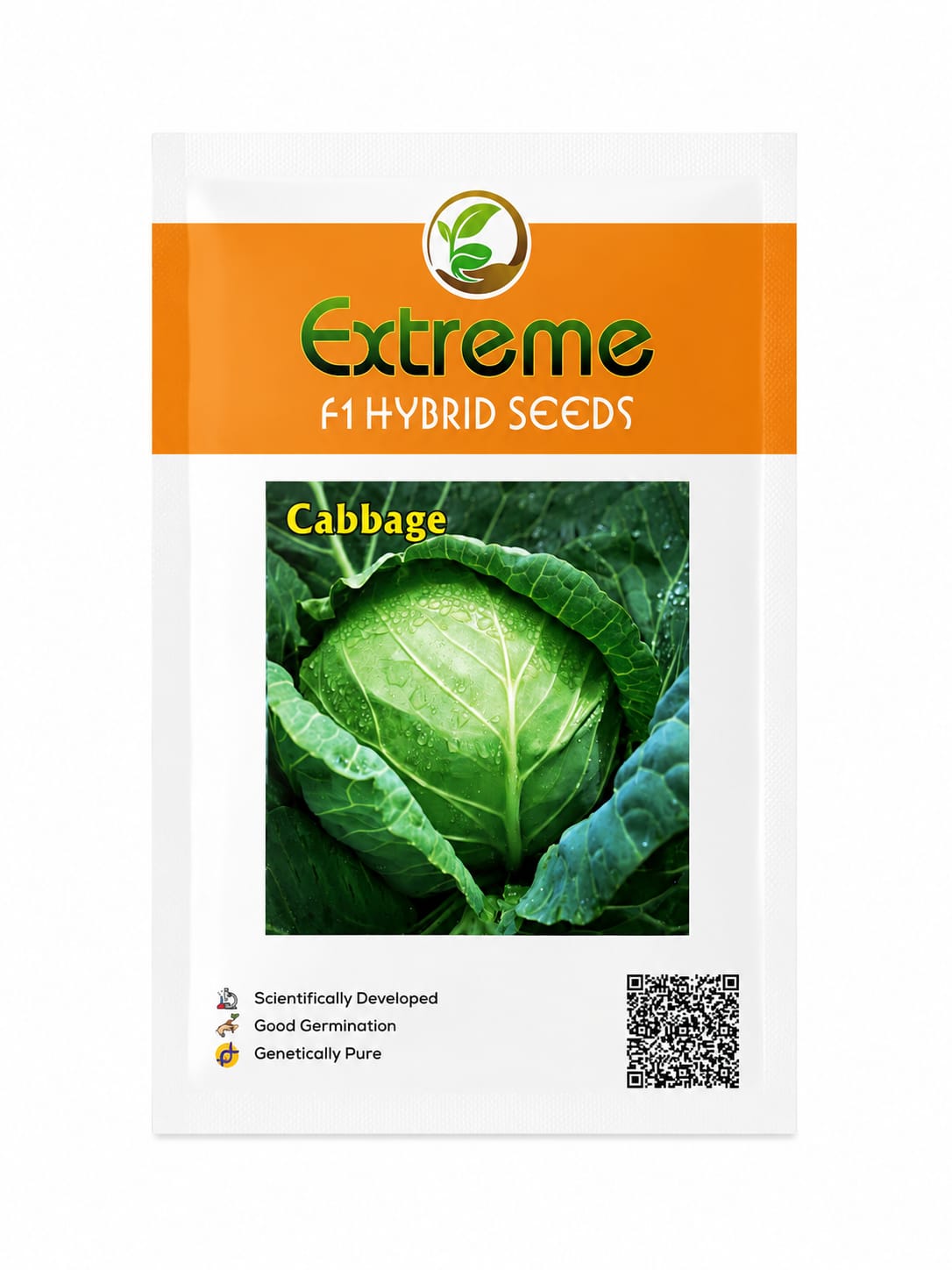 EXTREME SEEDS F1 Hybrid GREEN BALL Cabbage Seeds (BAND GOBI) Round The Year Variety, Bluish-Green Color