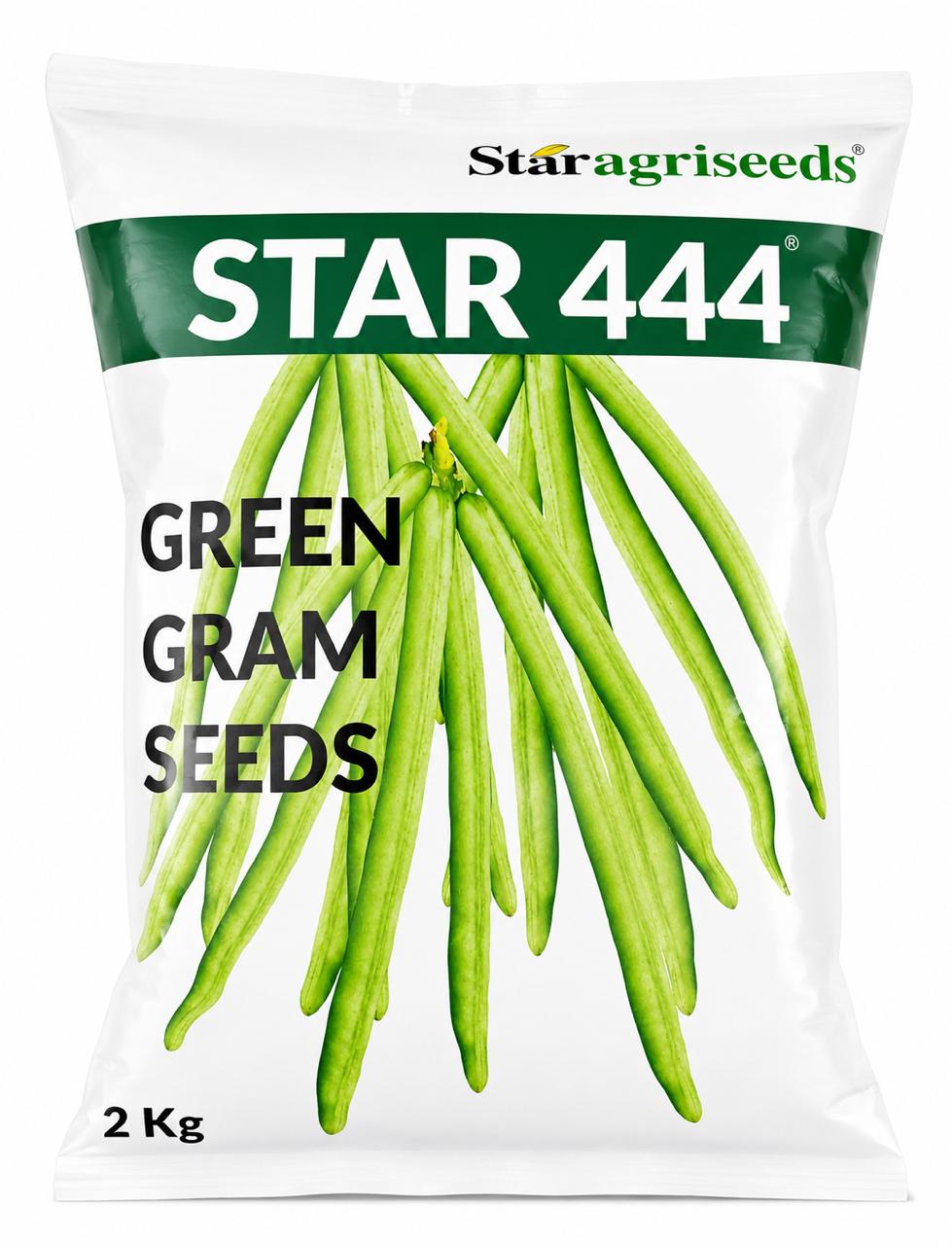 Star 444 Moong Seeds - Green Gram Seeds, High Yield Protein Rich Moong Variety