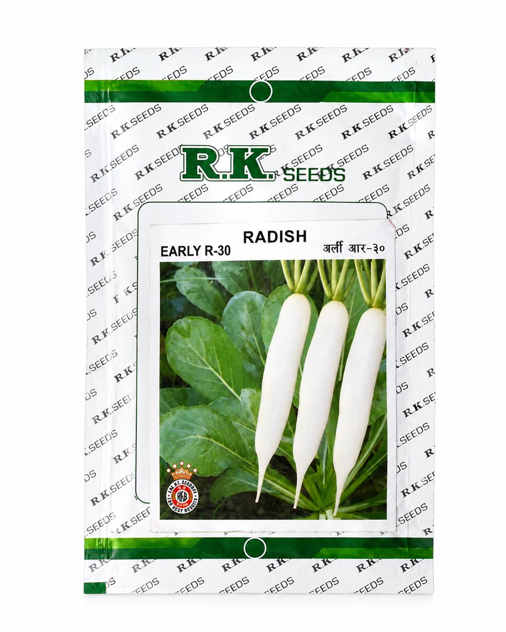 R.K.SEEDS EARLY R-30 Radish Seeds for Outdoor