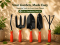 Premium 5-Piece Gardening Hand Tools Set for Digging, Weeding, Planting & Cultivating 🌱