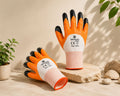 Ultrasafe Nitrile Coated Safety Gloves for Gardening, Farming & Industrial Use (Orange, XL)